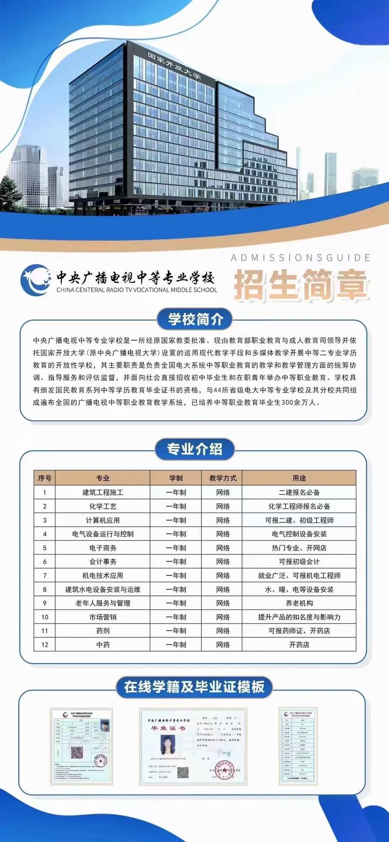 中央广播电视中等专业学校建筑工程施工专业_中央广播电视中等专业学校颁发的证书有用吗